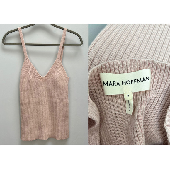 Mara Hoffman Naenia & Emilia Cotton Sweater Set in Blush, Sz S/M - Picture 6 of 13